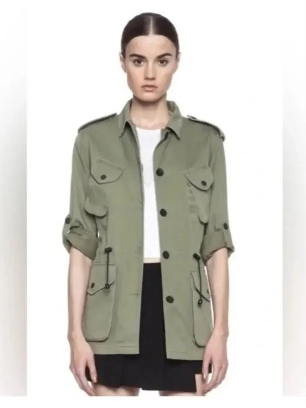 RAG & BONE OHara Utility/Cargo Jacket Army Green Military size 0 (fits like a 2)